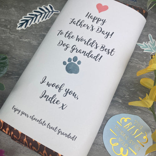 Best Dog Grandad Father's Day Personalised Chocolate Bar-The Persnickety Co