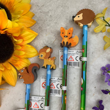 Load image into Gallery viewer, Cute Woodlands Creature pencil with Rubber-The Persnickety Co
