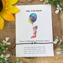 Load image into Gallery viewer, Have A Foxtastic Birthday Wish Bracelet-3-The Persnickety Co
