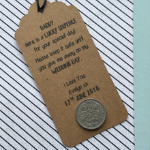 Load image into Gallery viewer, Lucky Sixpence Gift Tag For Dad-4-The Persnickety Co
