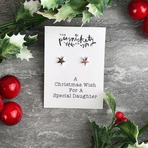 A Christmas Wish For A Special Daughter - Star Earrings-3-The Persnickety Co