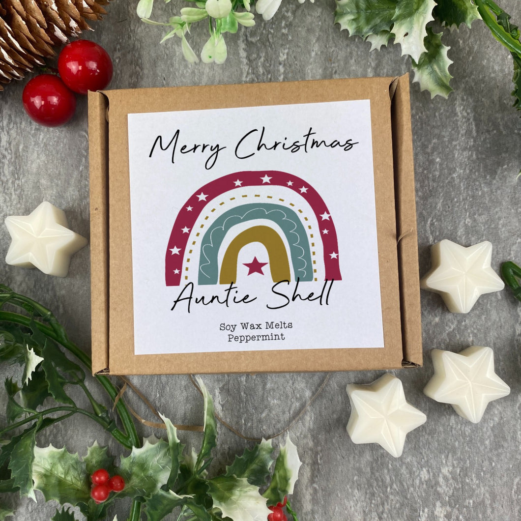 Personalised Christmas Pastel Rainbow Wax Melts-The Persnickety Co