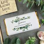 Personalised Bridesmaid - Thank You Eucalyptus Chocolate Bar