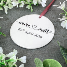Load image into Gallery viewer, Personalised Couples Wedding Hanging Decoration-7-The Persnickety Co
