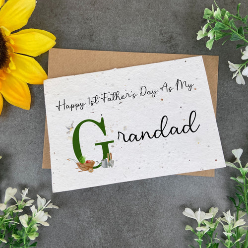 Happy First Father's Day - Gardening Plantable Seed Card-The Persnickety Co