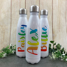 Load image into Gallery viewer, Rainbow Name Water Bottle-The Persnickety Co
