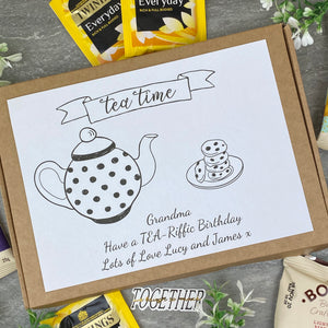 TEA-Riffic Birthday Personalised Tea and Biscuit Box-2-The Persnickety Co