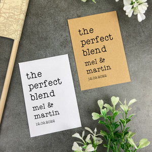 The Perfect Blend 12x Wedding favours - Tea Bags