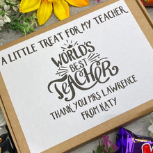 Load image into Gallery viewer, World&#39;s Best Teacher - Chocolate Box-2-The Persnickety Co
