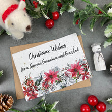 Load image into Gallery viewer, Plantable Seed Christmas Card - Christmas Wishes-The Persnickety Co
