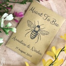 Load image into Gallery viewer, Meant To Bee Seed Wedding Favours Pack Of 12
