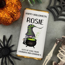 Load image into Gallery viewer, Cauldron Happy Halloween - Personalised Chocolate Bar
