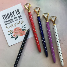 Load image into Gallery viewer, Diamond &#39;Rock&#39; Polka Dot Ballpoint Pen-The Persnickety Co
