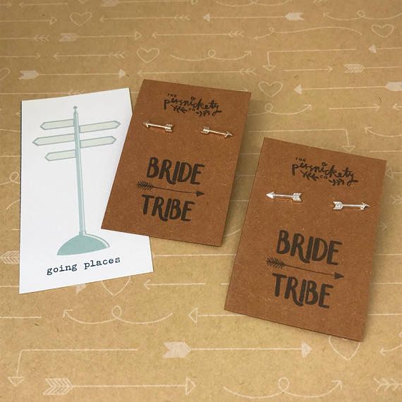 Bride Tribe Arrow Earrings-The Persnickety Co