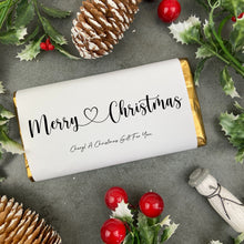 Load image into Gallery viewer, Merry Christmas - Personalised Chocolate Bar-The Persnickety Co
