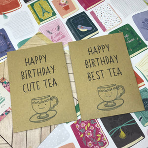 Happy Birthday Best Tea/Cute Tea Mini Kraft Envelope with Tea Bag-9-The Persnickety Co