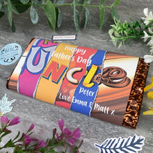 Load image into Gallery viewer, Happy Father&#39;s Day Uncle Personalised Chocolate Bar
