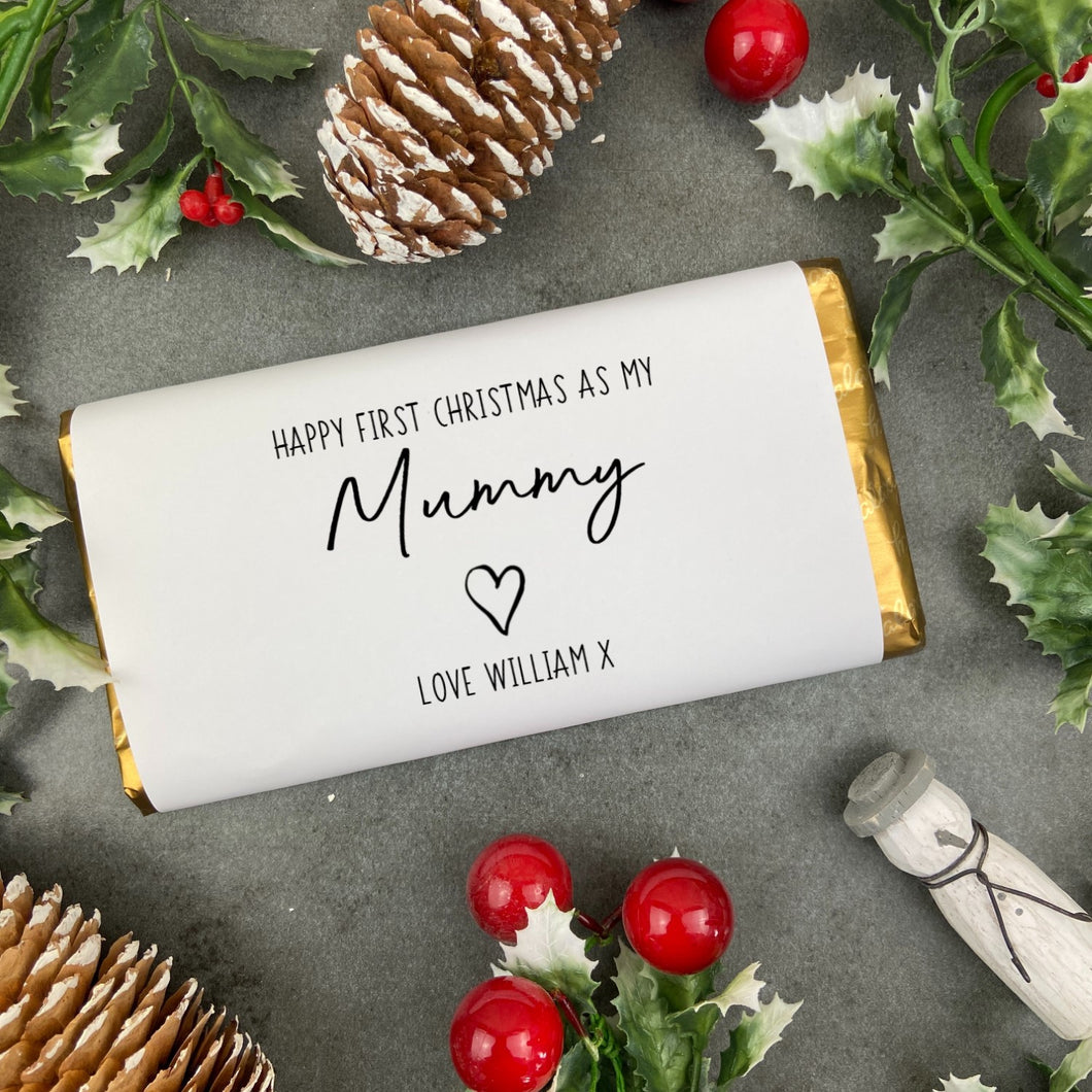 First Christmas As My Mummy - Personalised Chocolate Bar-The Persnickety Co