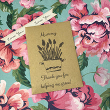 Load image into Gallery viewer, Mummy Thank You For Helping Me Grow Mini Kraft Envelope with Wildflower Seeds-5-The Persnickety Co
