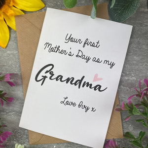 First Mother's Day Personalised Grandma Card