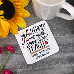 Personalised Teacher Coaster
