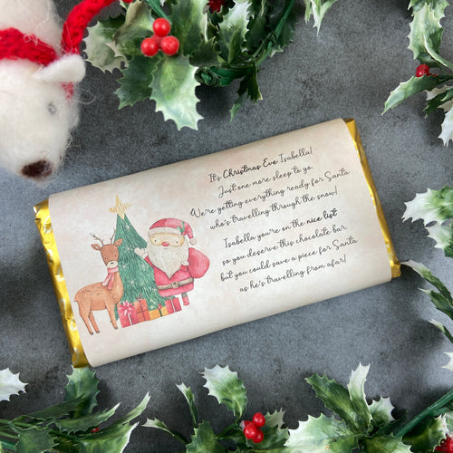 Christmas Eve Personalised Chocolate Bar-The Persnickety Co