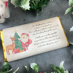 Christmas Eve Personalised Chocolate Bar