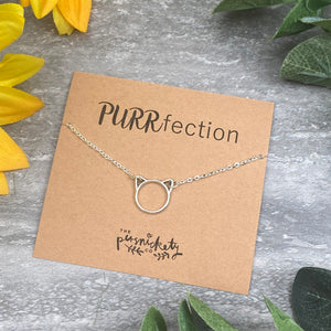 Silver Cat Necklace - Purrfection