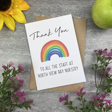 Load image into Gallery viewer, Personalised &#39;Thank You To All The Staff&#39; Card
