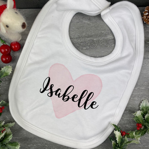 Personalised Love Heart Bib-The Persnickety Co
