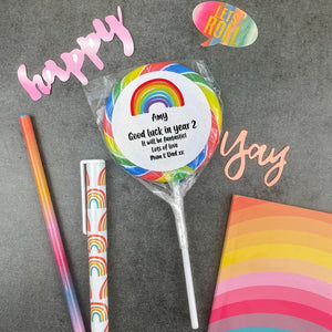 Personalised Good Luck in year Giant Lollipop