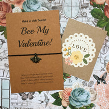 Load image into Gallery viewer, Bee My Valentine Wish Bracelet-The Persnickety Co
