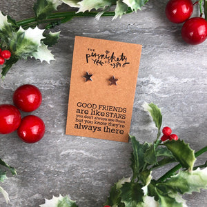 Good Friends Are Like Stars - Star Earrings-4-The Persnickety Co