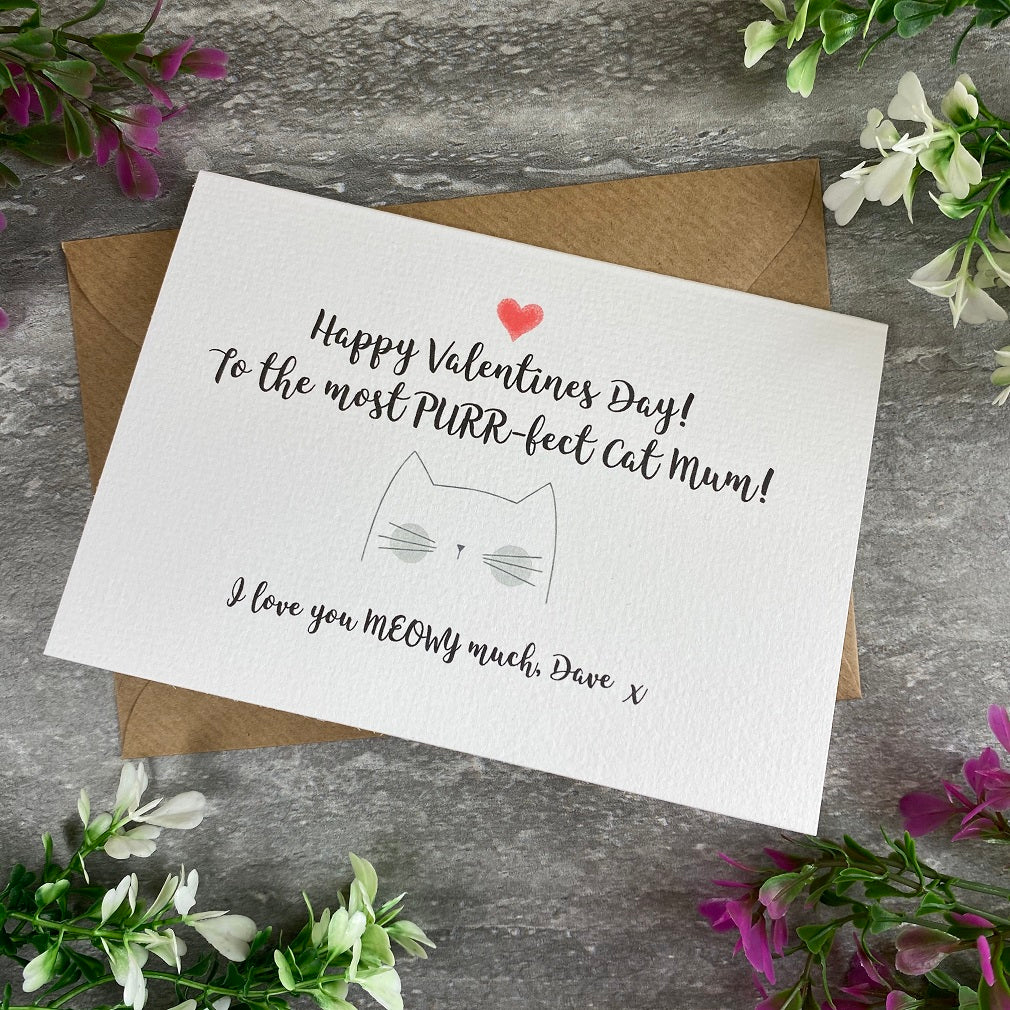 Happy Valentine's Day To The Most PURR-fect Cat Mum/Cat Dad Card