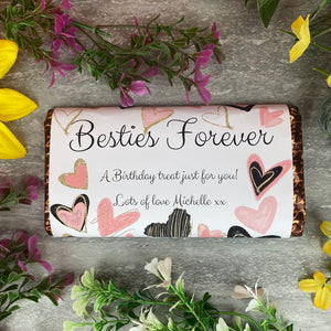 Personalised Besties Forever Birthday Chocolate Bar