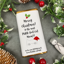 Load image into Gallery viewer, Merry Christmas Purrfect Cat Mum - Christmas Chocolate Bar

