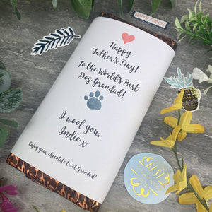 Best Dog Grandad Father's Day Personalised Chocolate Bar