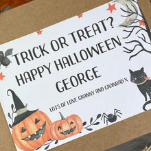 Load image into Gallery viewer, Trick Or Treat? Personalised Halloween Sweet Box-6-The Persnickety Co
