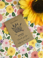 Load image into Gallery viewer, Grandma Thank You For Helping Me Grow Mini Kraft Envelope with Wildflower Seeds-6-The Persnickety Co
