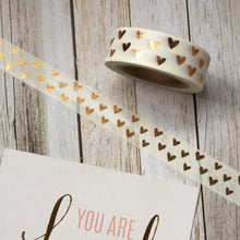 Load image into Gallery viewer, Heart Washi Tape with Foil Detailing-6-The Persnickety Co

