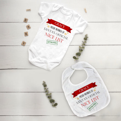 Nice List Christmas Bib and Vest-The Persnickety Co