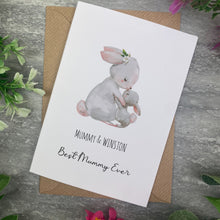 Load image into Gallery viewer, Cute Bunnies - Personalised Mother&#39;s Day Card
