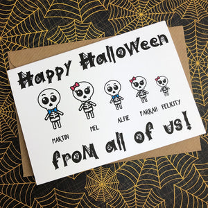 Happy Halloween Personalised Skeleton Card-5-The Persnickety Co