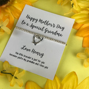 Happy Mothers Day To A Special Grandma - Personalised Beaded Bracelet-6-The Persnickety Co