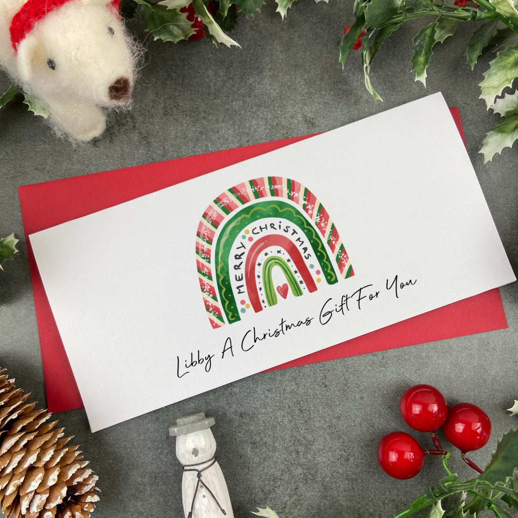 Personalised Christmas Rainbow Money Wallet-The Persnickety Co