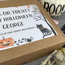 Load image into Gallery viewer, Trick Or Treat? Personalised Halloween Sweet Box-9-The Persnickety Co
