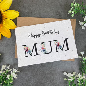 Happy Birthday Mum - Plantable Seed Card-The Persnickety Co