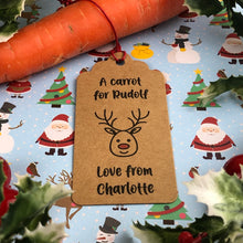 Load image into Gallery viewer, Personalised Rudolph&#39;s Carrot Tag-7-The Persnickety Co
