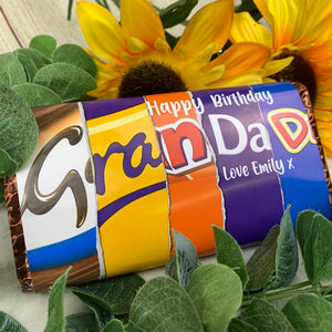 Personalised Grandad Birthday Chocolate Bar-The Persnickety Co