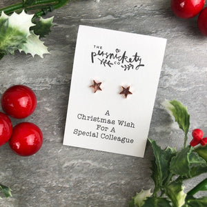 A Christmas Wish For A Special Colleague - Star Earrings-6-The Persnickety Co